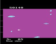 une photo d'Ã©cran de Meteor Defense sur Atari 2600